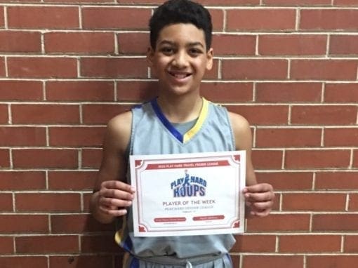 Xavier Vinson – 5th Grade – PHH Feeder League Player Of The Week Saturday, February 1st