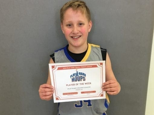 Drake Tiglas – 5th Grade – PHH Feeder League Player Of The Week Saturday, February 8th